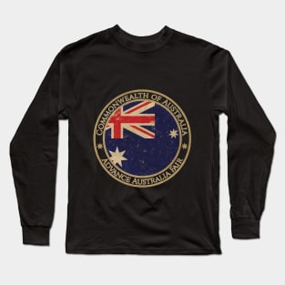 Vintage Commonwealth of Australia Oceania Oceanian Flag Long Sleeve T-Shirt